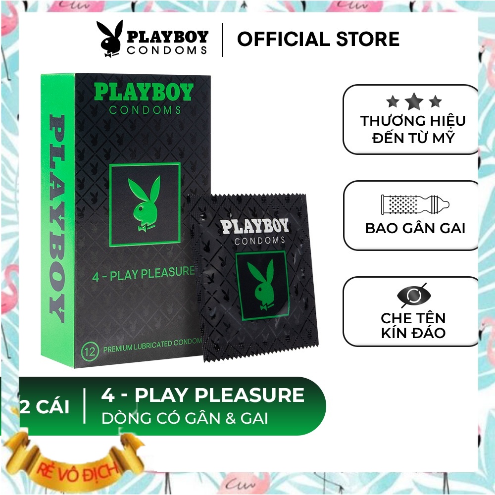Bao Cao Su PLAYBOY 4 - Play Pleasure hộp 12 cái
