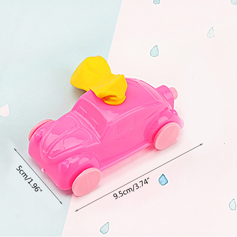Đồ chơi xe hơi bơm bong bóng thí nghiệm lực quán tính khí động học phát triển tư duy cho bé mẫu giáo