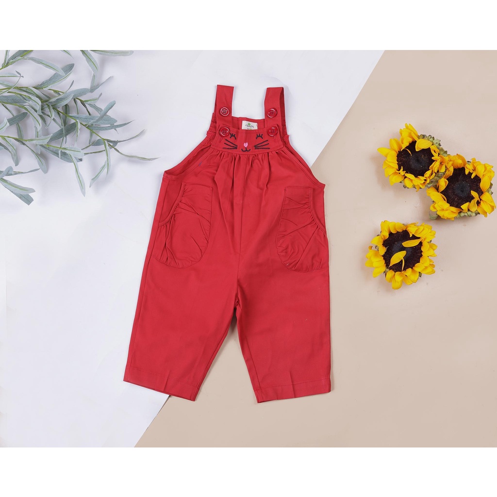 Yếm kaki mèo bé gái LITIBABY size 4/10