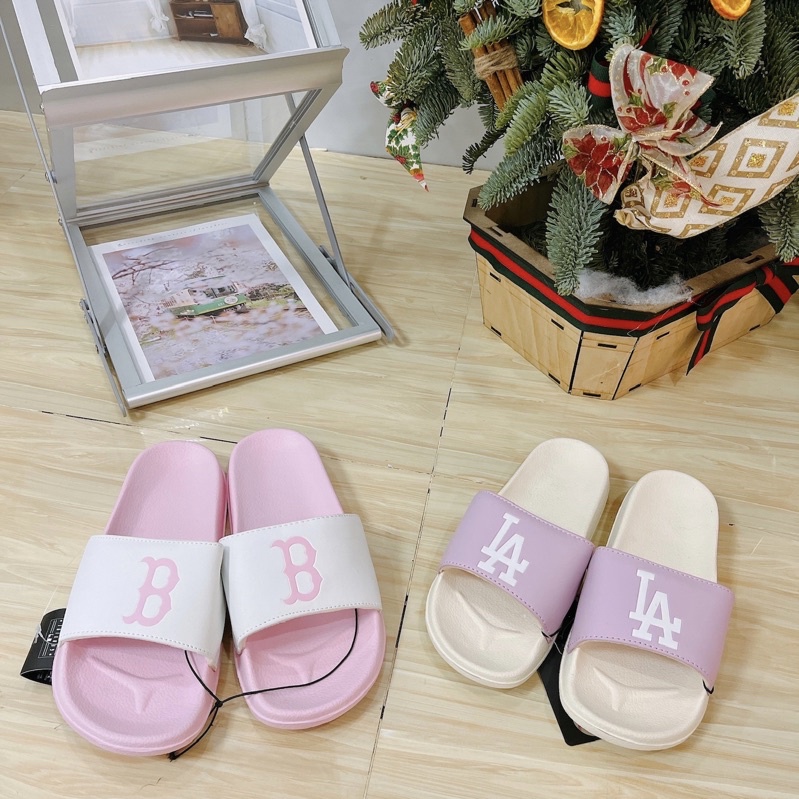 Dép MLB Chính hãng - MLB Pink B Slide