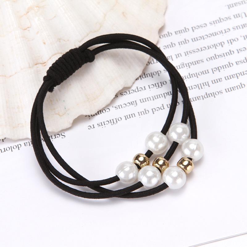 Dây buộc tóc cao su co giãn đính hạt ngọc trai nhỏ nhiều lớp thời trang Hàn Quốc dễ thương tươi mới cho bé gái