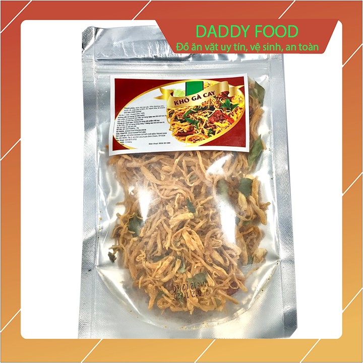 Khô gà lá chanh cay gói lớn khối lượng 150g vị cay nhiều, sản phẩm không thể thiếu của bàn nhậu