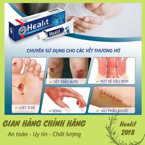 HEALIT - Gel bôi vết thương hở, giúp lành thương nhanh, hạn chế sẹo xấu