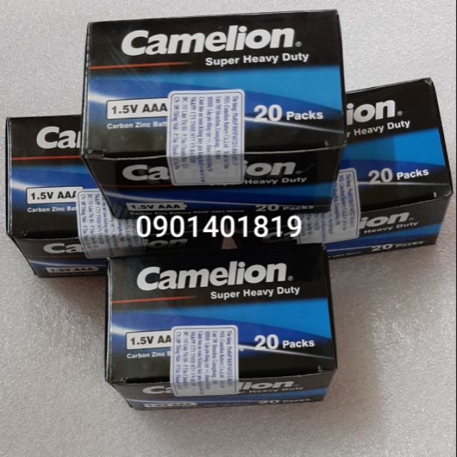 Pin camelion 3A/1.5v/40 viên/20 cặp ( Hàng cty có tem chống hàng giả )