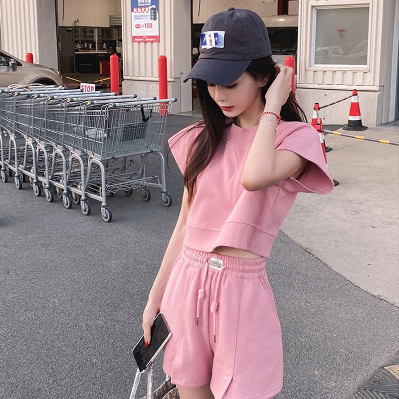 Set đồ thể thao ngắn tay dáng rộng thời trang hè cho nữ