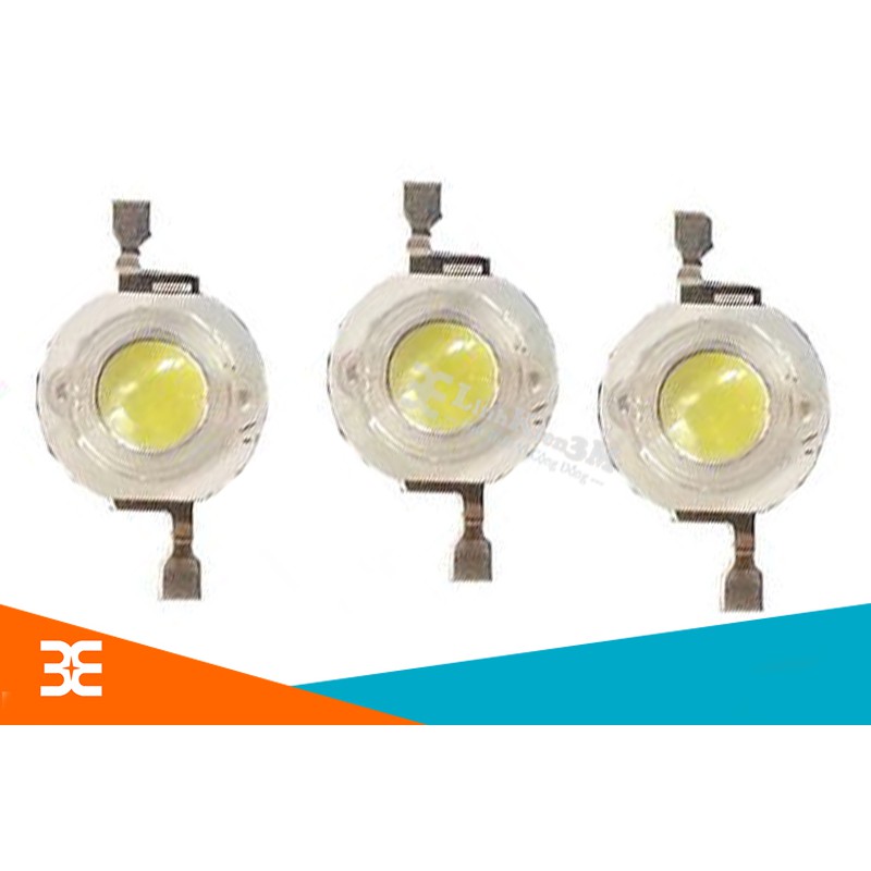 [Tp.HCM] Bộ 3 Led Công Suất Siêu Sáng 3W Sáng Trắng ( Tặng 3 Đế Tản Nhiệt - Chưa Hàn )