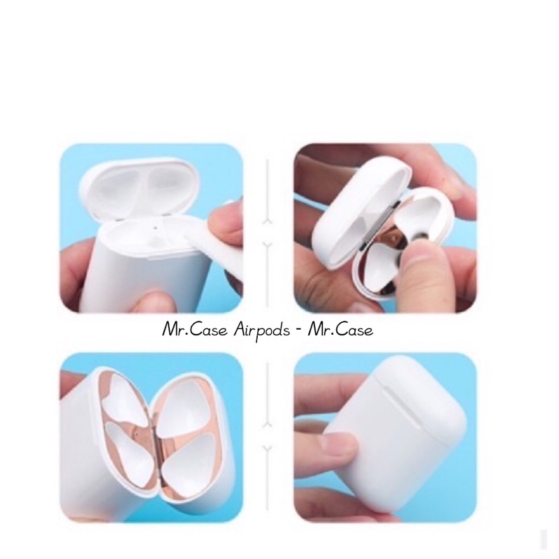 Miếng dán chống bụi bảo vệ cho hộp sạc tai nghe Airpods 1/2/3/PRO/PRO 2 - Mr.Case