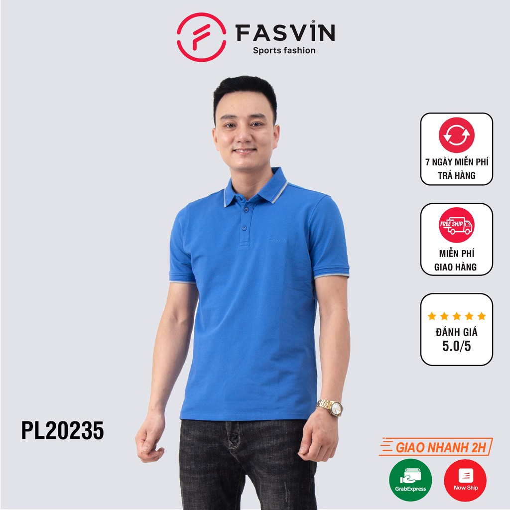 Áo polo nam Fasvin PL20235.HN chất vải cotton mềm mát lịch sự tiện dụng