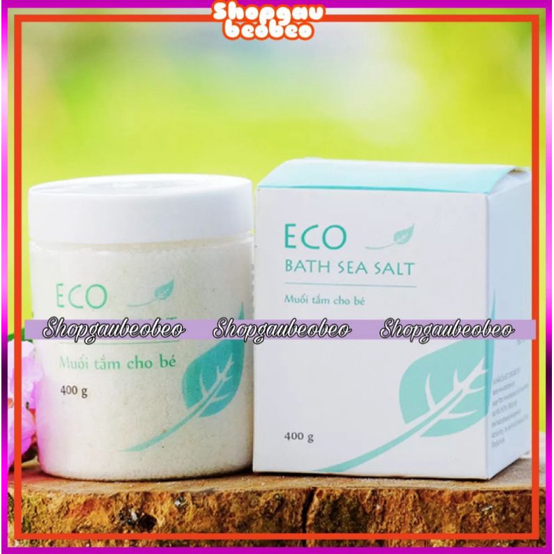 MUỐI TẮM BÉ Eco 400G [2 hũ] -  MUỐI TẮM ECO - MUỐI TẮM THẢO DƯỢC THIÊN NHIÊN-GIẢM MẨN NGỨA, RÔM SẢY, AN TOÀN CHO BÉ