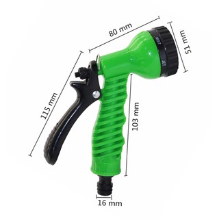 Vòi tưới cây màu xanh 7 chế độ