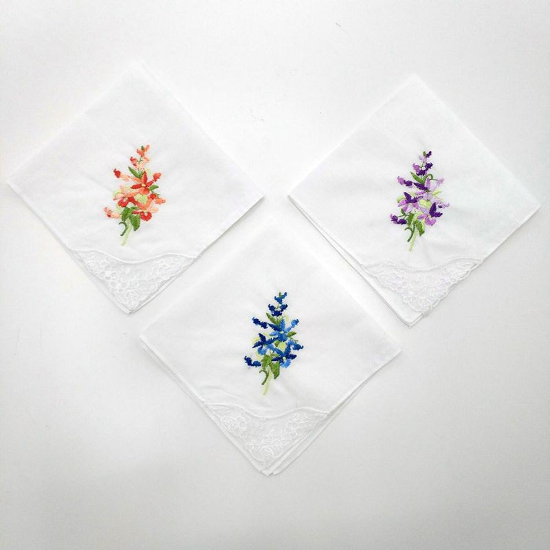 Set 3 Yếm Ăn Cotton Thêu Họa Tiết Xinh Xắn Dành Cho Nữ