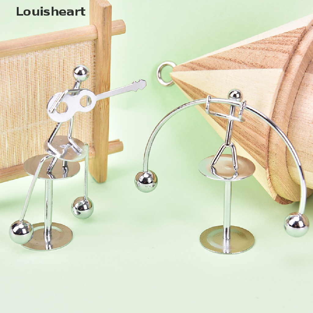 Louisheart Pendulum Cradle Science Physics Balance Toy Stainless Steel Newton Educational TFG