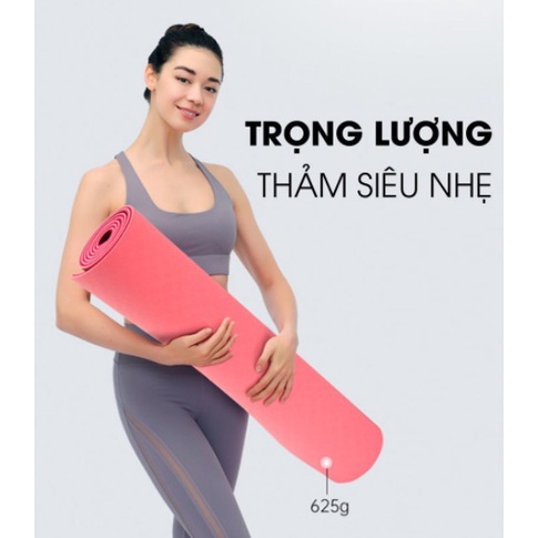 THẢM YOGA  2 LỚP  - 6mm - 180x60