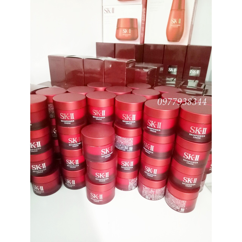 Kem dưỡng da chống lão hóa mẫu mới mini skii/ sk2/ sk-ii Skinpower cream 15g, hàng tách set chính hãng chẩn nội địa Nhật