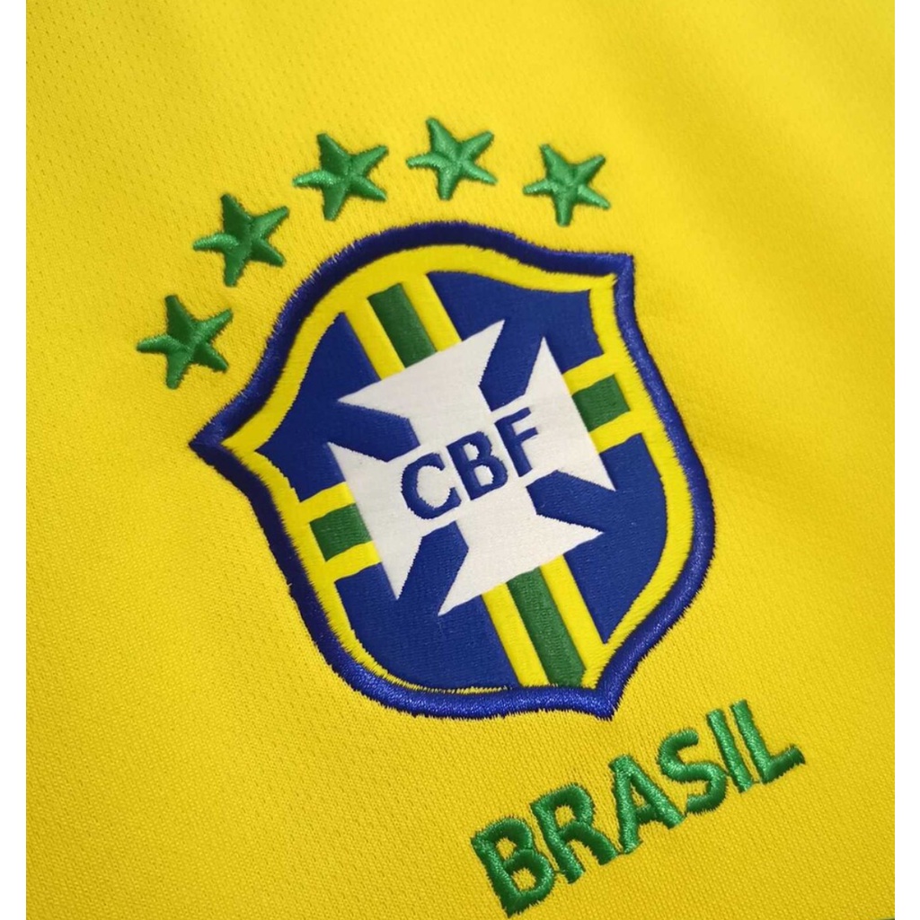 Áo Thun Bóng Đá Số 04 Brazil Số 8 RONALDO 9 RONALDO 10 2004