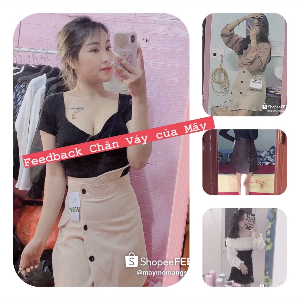 Chân váy a ngắn có quần lót trong chất nhung tăm - chân váy ngắn nâu đen cạp 3 khuy siêu hot mặc đi làm đi chơi | BigBuy360 - bigbuy360.vn