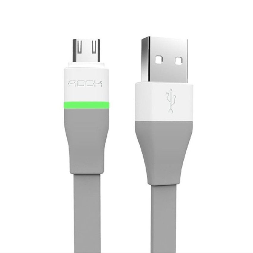 Cáp tự ngắt Rock Micro USB cho Samsung (xám)