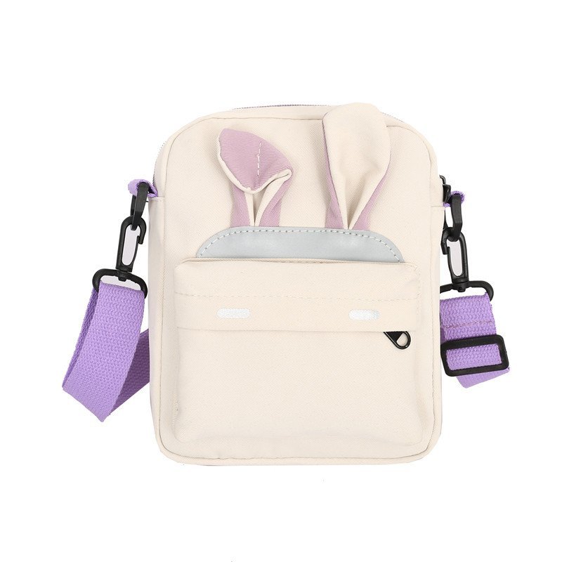 Ins Casual Shoulder Bag Rabbit Canvas Bag Messenger Bag Student School Bag