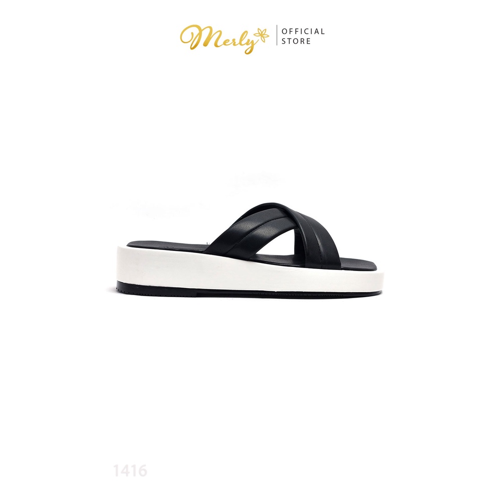 Dép đế bánh mì quai chéo Merly 1416