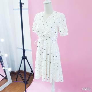 Đầm bi chéo cột eo