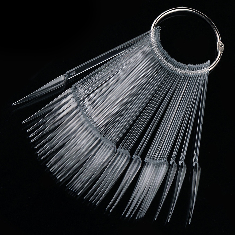 Set 40 Thẻ Móng Tay Giả Trưng Bày Mẫu Hình Quạt