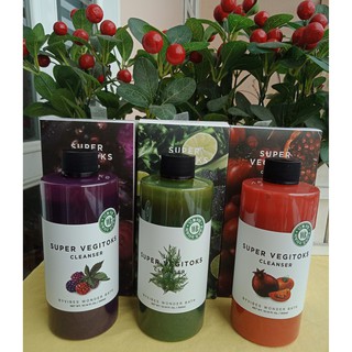 Sữa Rửa Mặt Rau Củ Quả Thải Độc Super Vegitoks Chai Lớn Vegitok 300ml