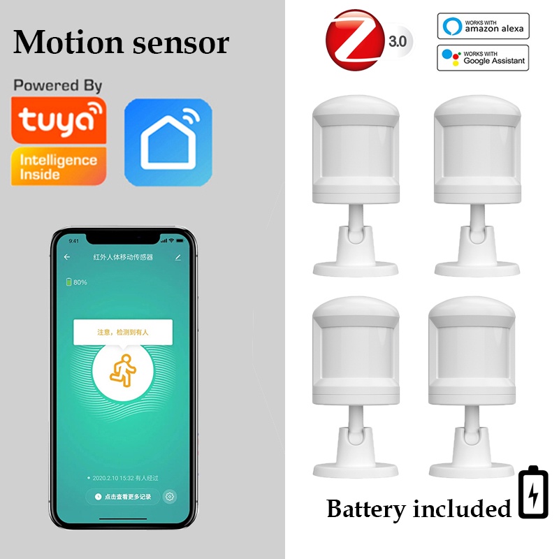 Tuya Cảm biến chuyển động thông minh ZigBee PIR Hồng ngoại phát hiện cơ thể con người Cảm biến hiện diện trong nhà thông minh Hỗ trợ Alexa Google Smart Life
