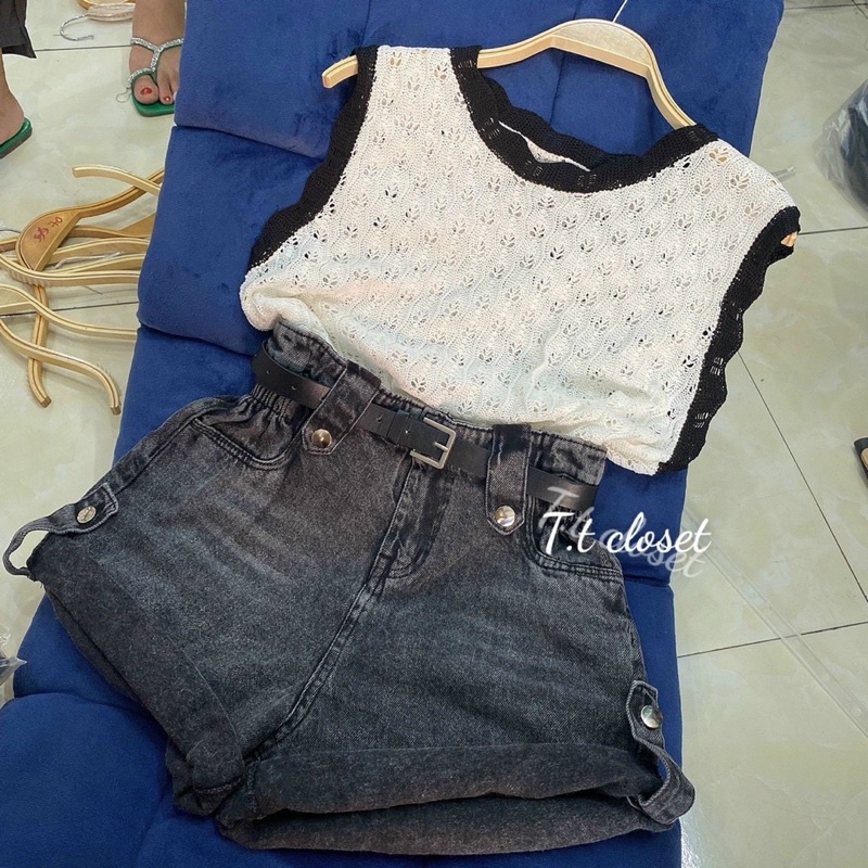 Áo len bao lỗ phối ren, len 2dây 💋💋💋