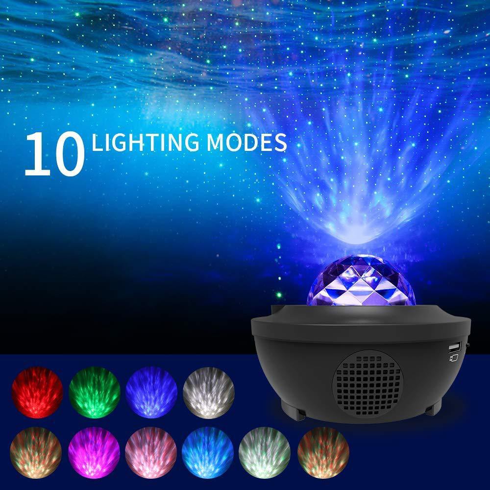 LED Colorful Starry Projector Blueteeth USB Voice Control Music Player Projection Lamp