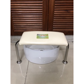(HOẢ TỐC) CÂY GÁC CHÂN,KỆ GÁC CHÂN, THANH INOX GÁC CHÂN LÀM MÓNG, LÀM NAIL HOPU-350Na