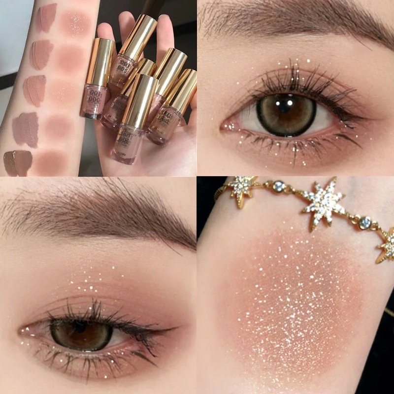 Toot DODO Phấn Mắt Dạng Lỏng Đơn Sắc Màu Lì Tự Nhiên Màu Xám Sữa Cà Phê Lấp Lánh Làm Giảm Sưng Hốc Mắt Và Lớn