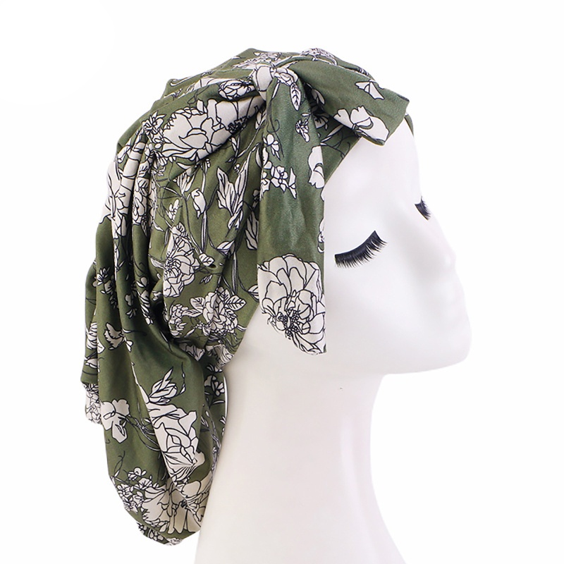 Mũ Trùm Đầu Mềm Co Giãn In Họa Tiết Phong Cách Đồng Quê Thời Trang