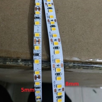 Dây đèn led dán màu trắng - vàng - trung tính 12V siêu mỏng bản rộng 5mm, decor nhà đẹp