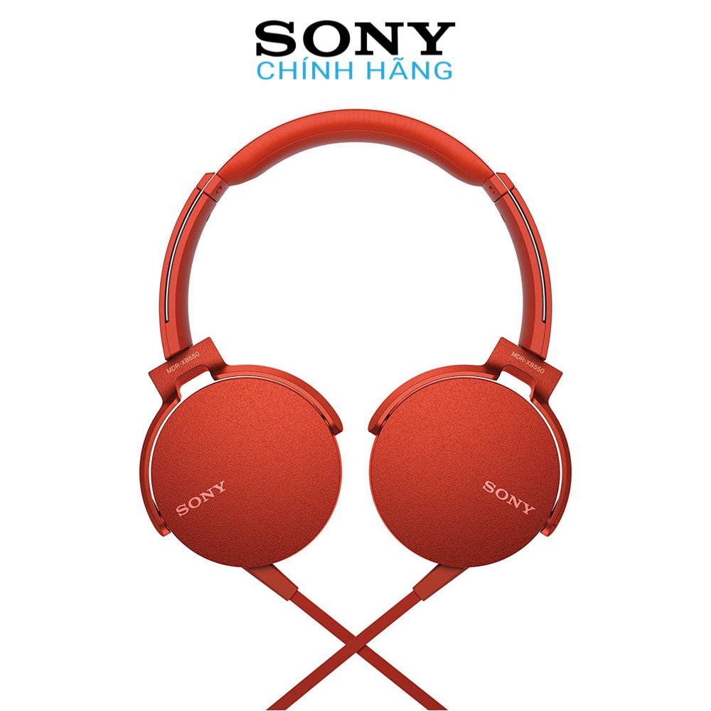 [Mã SKAMCLU9 giảm 10% đơn 100K] Tai nghe Sony MDR-XB550AP - Hàng chính hãng | Âm thanh Extra Bass, Có mic thoại, Bảo hà