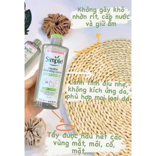 nước tẩy trang simple Micellar Cleansing Water 200ml