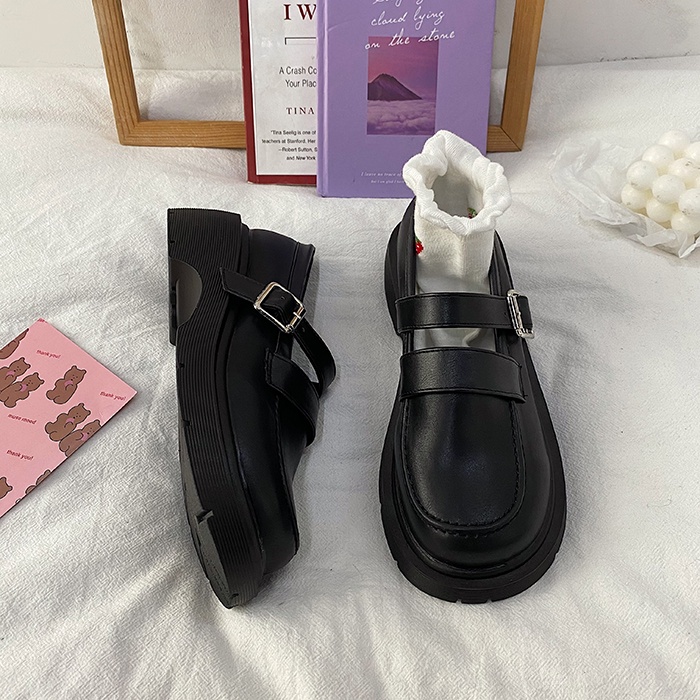 GIÀY MARRY JANE DA LÌ ĐẾ 5CM