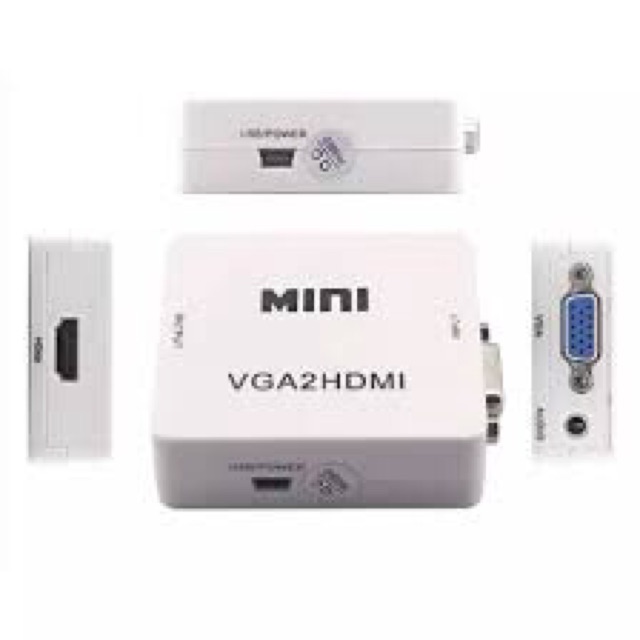 Đầu chuyển vga to hdmi | VGA sang HDMI | Box VGA to HDMI có âm thanh