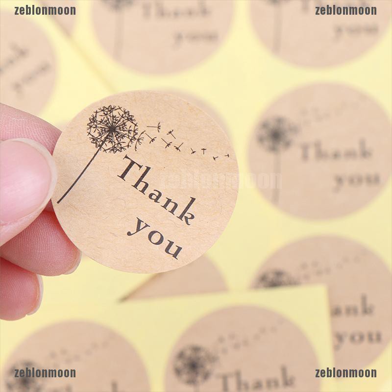Bộ 120 Miếng Dán Tròn In Chữ Thank You Dùng Trang Trí Quà Tặng