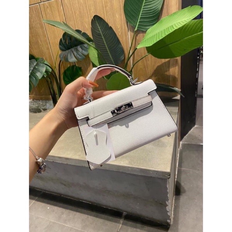 Túi Hm Kelly mini khoá bạc size 19 đeo chéo thời trang hàng quảng châu loại 1 full hộp