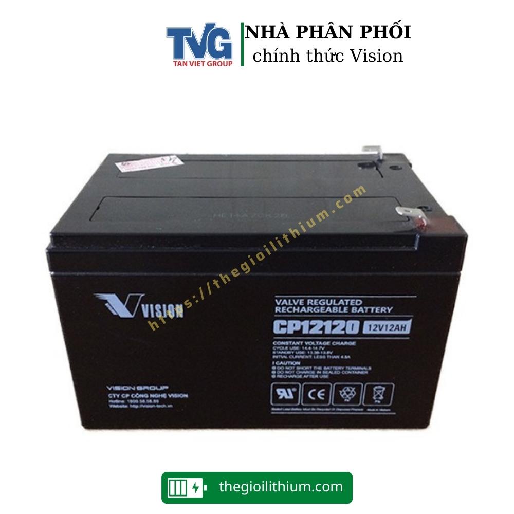 Ắc quy chính hãng Vision CP12120 12V 12Ah