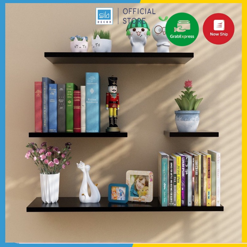 Combo 4 Kệ Thanh Ngang SIB Decor Kết Cấu Âm Tường Nhỏ Xinh Dễ Dàng Lắp Đặt, Phù Hợp Nhiều Phong Cách