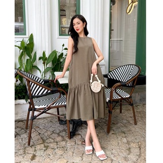 Olv - đầm fern midi dress