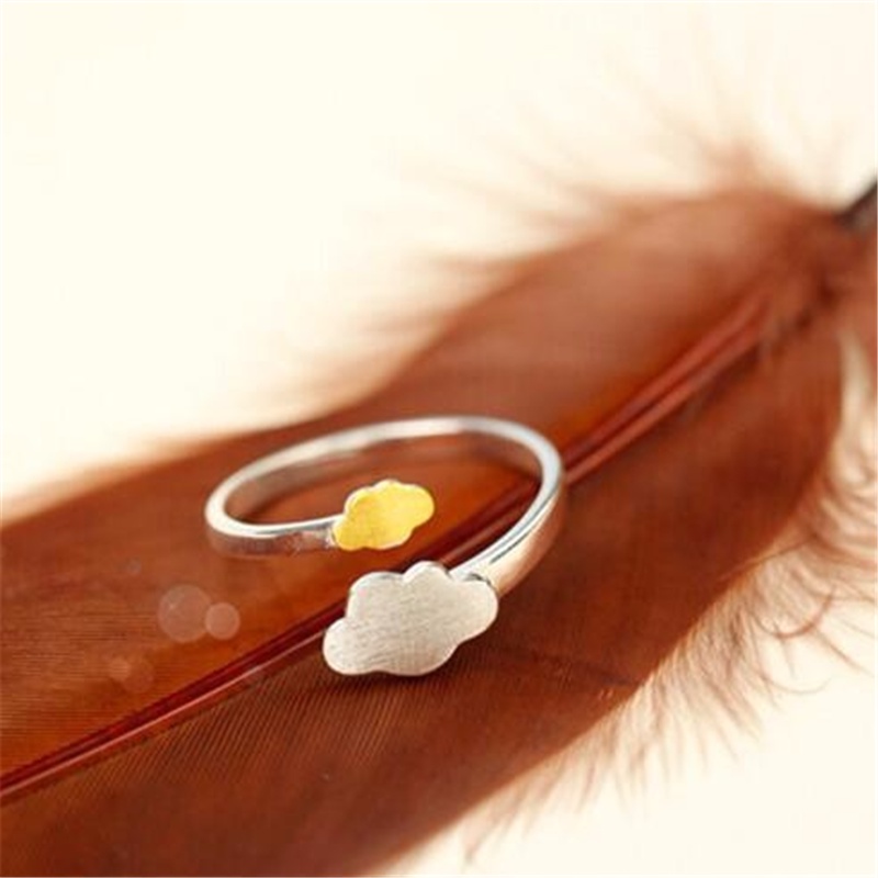 Nhẫn Mạ Bạc 925 Hình Đám Mây Đơn Giản Thời Trang CR251