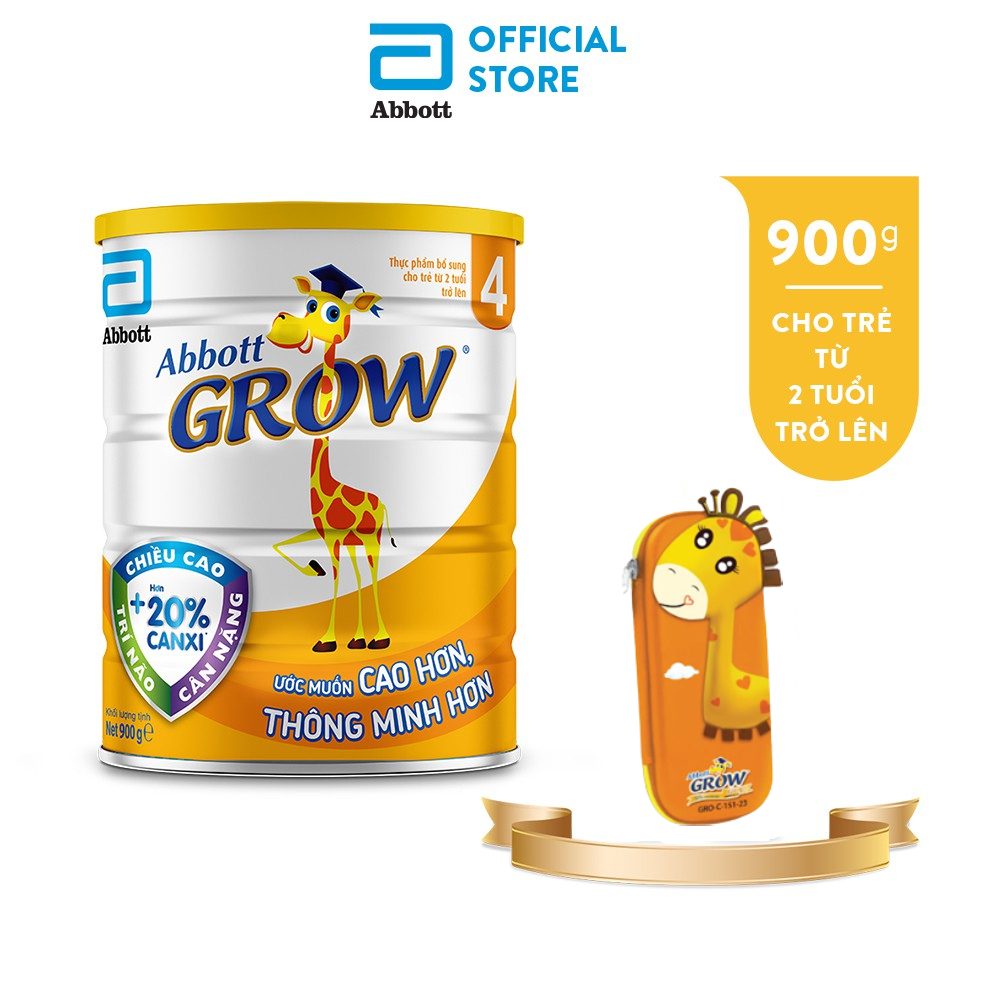 [Tặng hộp bút chì] Sữa bột Grow 4 900g