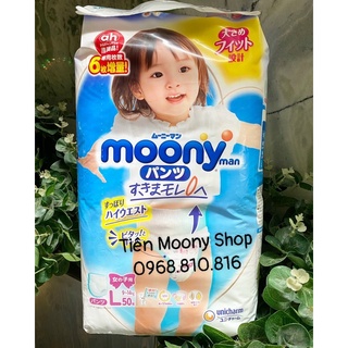 Tã bỉm moony xanh nội địa nhật dán/quần s90/m68/l58