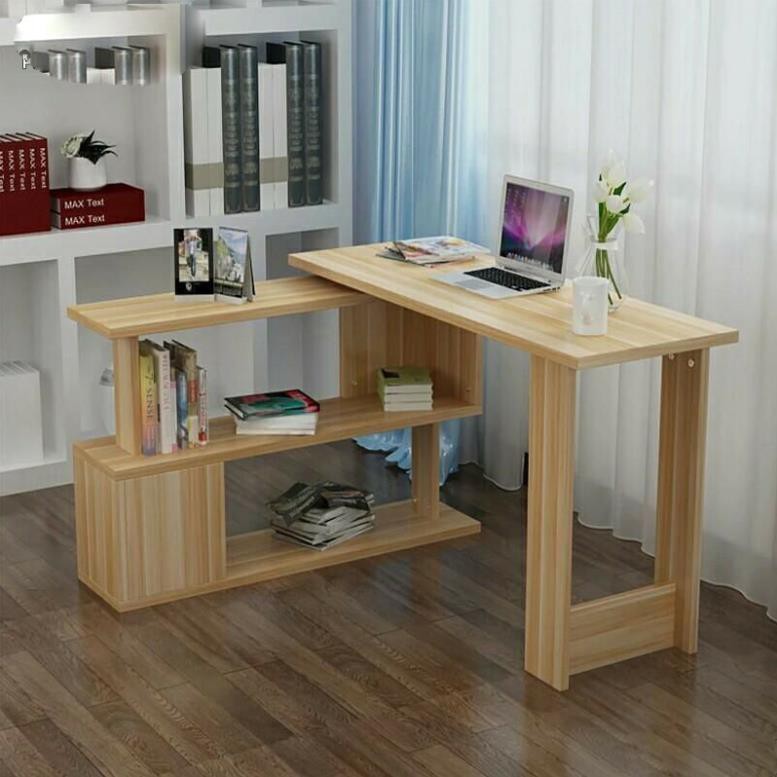 Bàn làm việc Xoay 360 độ. Sắp xếp xoay chuyển linh hoạt, Phù hợp mọi góc làm việc, Gỗ công nghiệp. BLV12