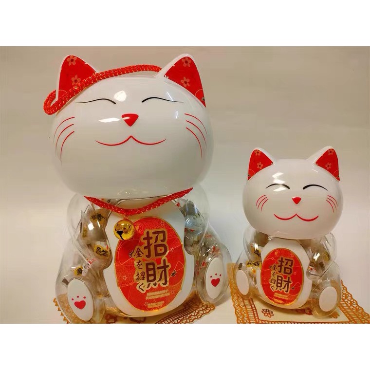 Kẹo mèo thần tài - (Hàng tết - Bỏ ống - Hút tiền tài và may mắn)