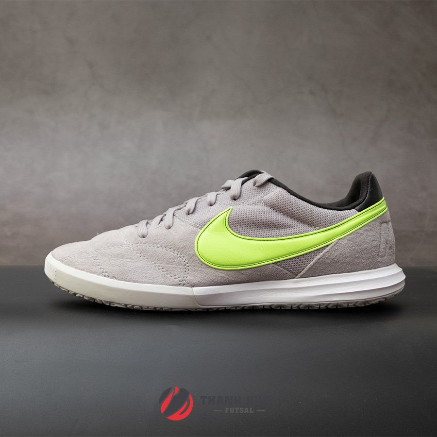 GIÀY ĐÁ BÓNG CHÍNH HÃNG NIKE TIEMPO PREMIER II SALA - AV3153-012 - XÁM / VÀNG