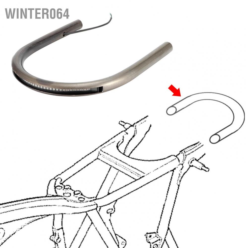 Winter064 Rear Seat Loop Tail Hoop Frame for Cafe Racer Style Flat Pipe Tube Fit Honda with Brake Turn Signal Light