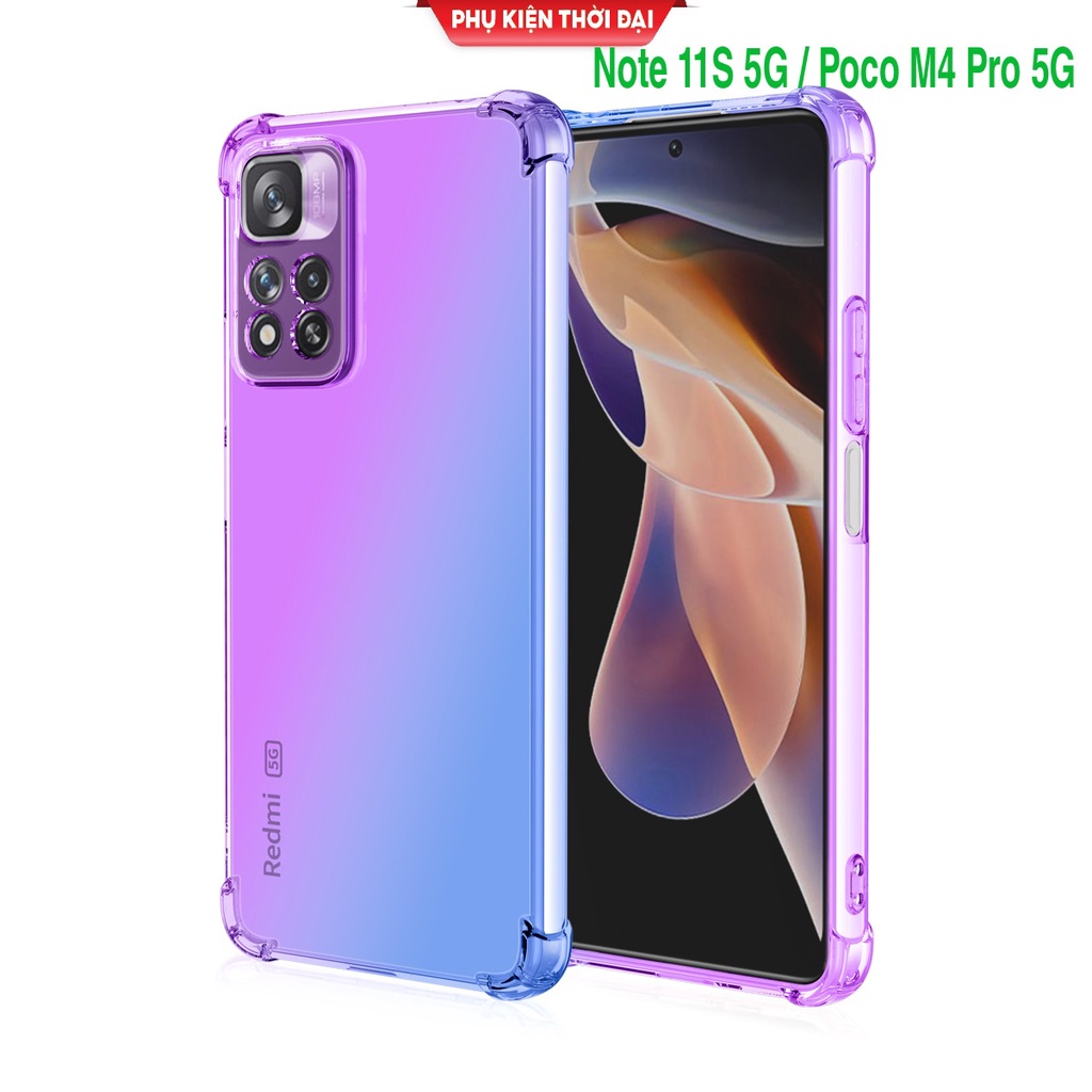 Ốp lưng Redmi Note 11S 5G dẻo đa sắc lồi 4 góc chống sốc thời trang ôm khít máy